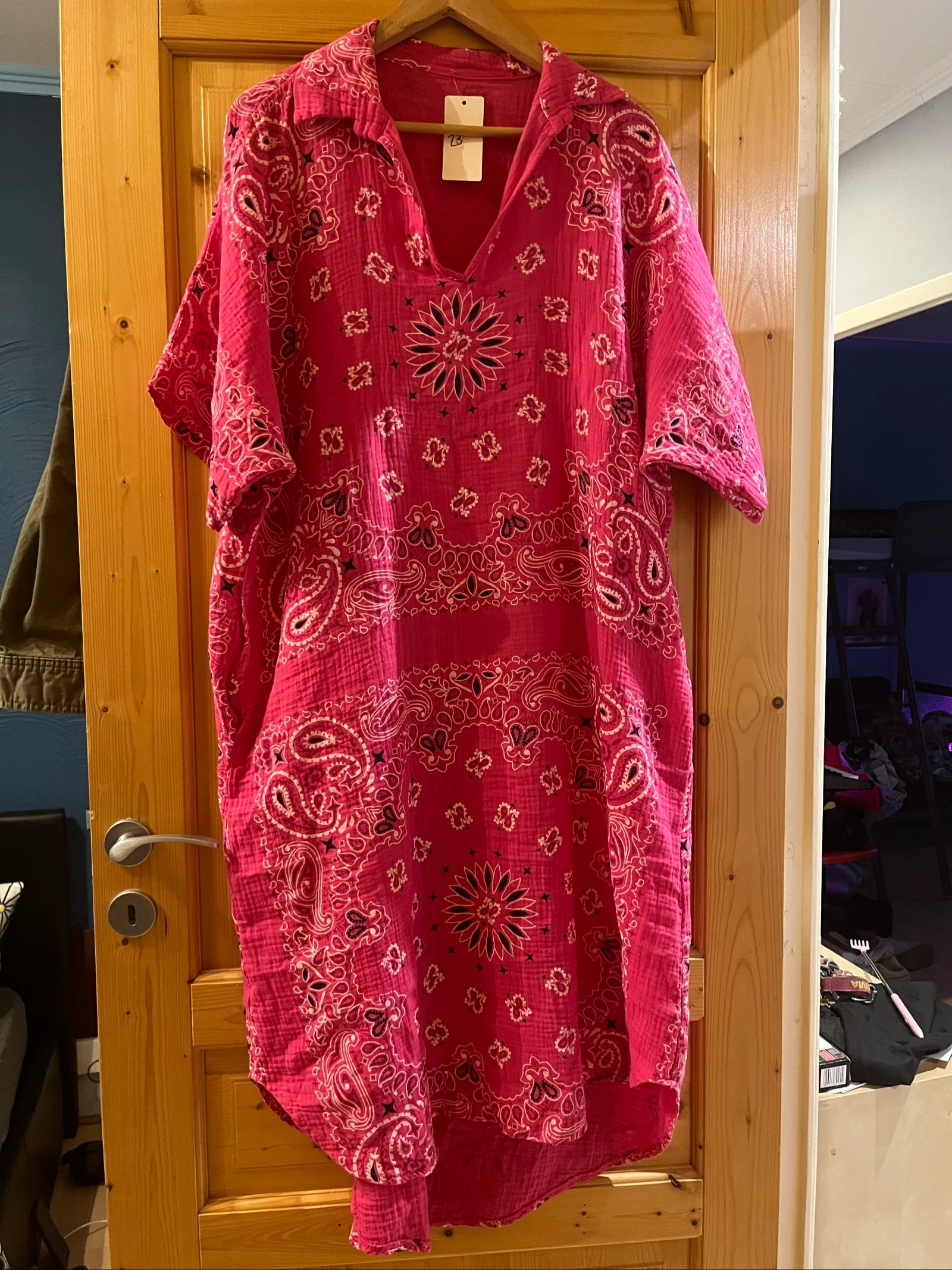 🌸 Robe Made in Italy en gaze de coton – Neuve – Taille unique (36 au 46) 🌸